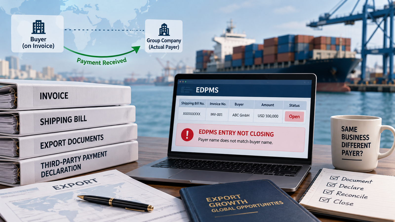 EDPMS not closing due to group-company payment? Learn how third-party payments and FEMA documentation affect EDPMS closure.
